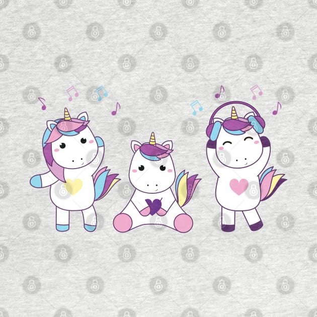 Three baby unicorns by grafart